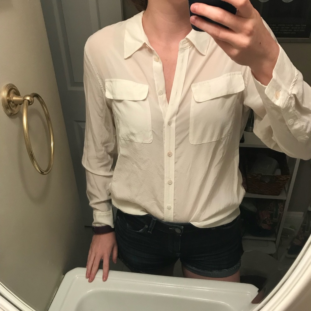 Vince Camuto ivory button down